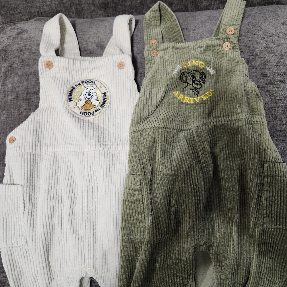 Disney Baby Corduroy Overalls Size 24m Lot Of 2 Winnie The Pool